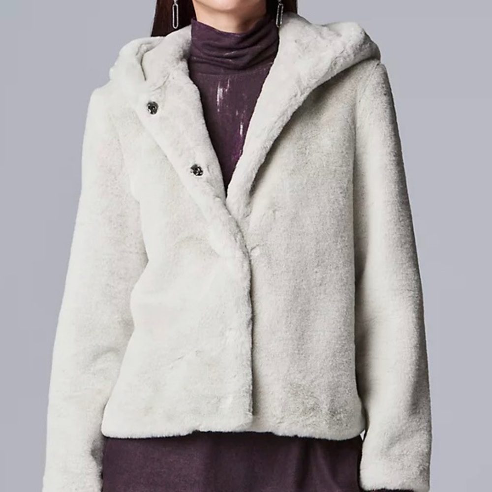 Vera Wang Faux Fur Jacket - Picture 6 of 13